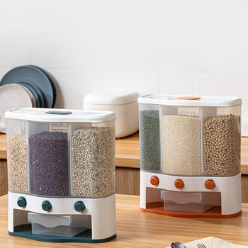 Решетка Стенна кутия за съхранение на зърно Дозатор за ориз Кухненски аксесоари Органайзери Съхранение Домашно съхранение на храна