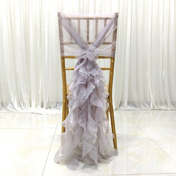 Φύλλα σιφόν καρέκλας 1 τμχ για δεξίωση δεξίωσης γαμήλιας δεξίωσης Δεξιώσεων Φιόγκοι από καρέκλα Βορείου Ευρώπης Προμήθειες γάμου