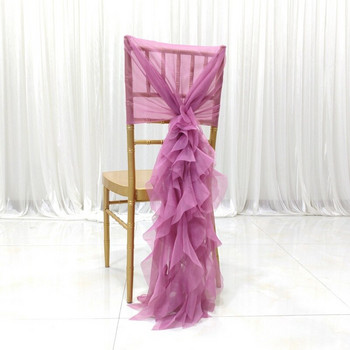 Φύλλα σιφόν καρέκλας 1 τμχ για δεξίωση δεξίωσης γαμήλιας δεξίωσης Δεξιώσεων Φιόγκοι από καρέκλα Βορείου Ευρώπης Προμήθειες γάμου