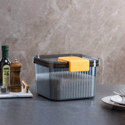 Αεροστεγές Διαφανές Δοχείο Αποθήκευσης Τροφίμων Ανθεκτικό στην υγρασία Ρύζι Αλεύρι δημητριακών Κουτί αποθήκευσης Κουζίνα Κουζίνα Μαζική οργάνωση τροφίμων