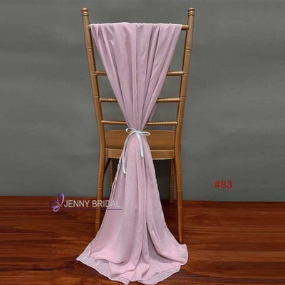 D001A Priehľadný šifón Lacný Elegantný Plážový Svadobný Ružový Terakotový Námornícky Modrý Šifónový Šerpa na Stoličku 3 ks/balenie Na Dekoráciu