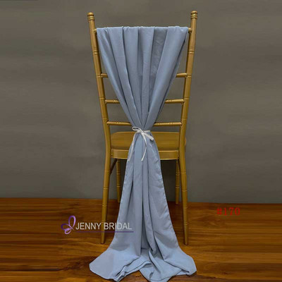 D001A Priehľadný šifón Lacný Elegantný Plážový Svadobný Ružový Terakotový Námornícky Modrý Šifónový Šerpa na Stoličku 3 ks/balenie Na Dekoráciu