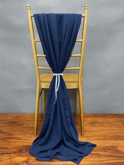 D001A Priehľadný šifón Lacný Elegantný Plážový Svadobný Ružový Terakotový Námornícky Modrý Šifónový Šerpa na Stoličku 3 ks/balenie Na Dekoráciu