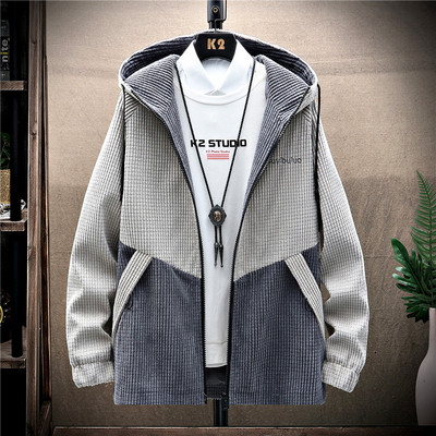 Geaca de barbati toamna-iarna cu gluga si inscriptie