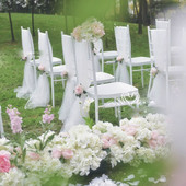 SH120B Pagal užsakymą pagaminta 10 vnt./stal. balta rožinė karališka mėlyna violetinė tamsiai žalia bordo dramblio kaulo elegantiška puošni vestuvių tiulio kėdės varčia