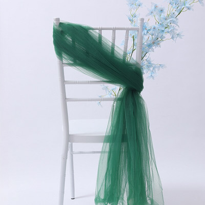 SH120B Pagal užsakymą pagaminta 10 vnt./stal. balta rožinė karališka mėlyna violetinė tamsiai žalia bordo dramblio kaulo elegantiška puošni vestuvių tiulio kėdės varčia