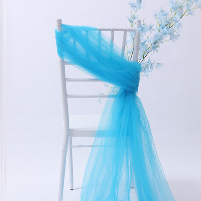 SH120B Pagal užsakymą pagaminta 10 vnt./stal. balta rožinė karališka mėlyna violetinė tamsiai žalia bordo dramblio kaulo elegantiška puošni vestuvių tiulio kėdės varčia