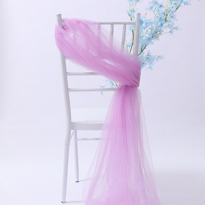 SH120B Pagal užsakymą pagaminta 10 vnt./stal. balta rožinė karališka mėlyna violetinė tamsiai žalia bordo dramblio kaulo elegantiška puošni vestuvių tiulio kėdės varčia