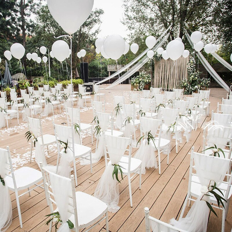 SH120B Pagal užsakymą pagaminta 10 vnt./stal. balta rožinė karališka mėlyna violetinė tamsiai žalia bordo dramblio kaulo elegantiška puošni vestuvių tiulio kėdės varčia