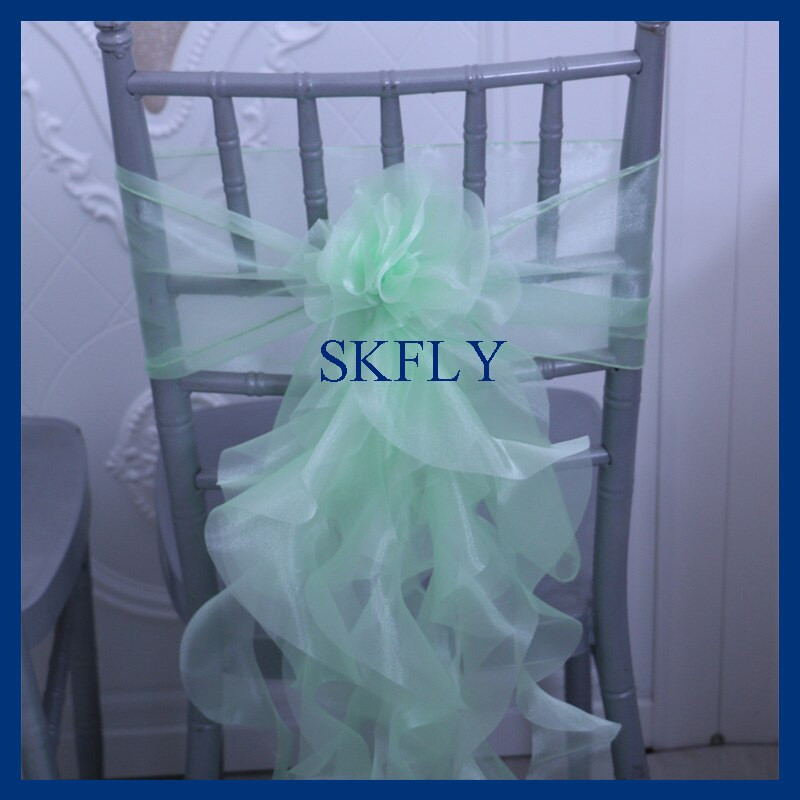 CH098M SKFLY frumoase 10 buc/lot, elegante, fantezie, salcie creț, verde mentă, canapea de scaun verde deschis