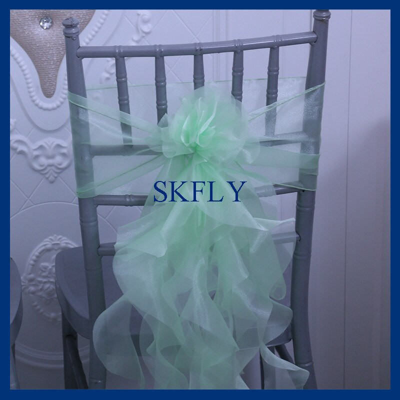 CH098M SKFLY frumoase 10 buc/lot, elegante, fantezie, salcie creț, verde mentă, canapea de scaun verde deschis