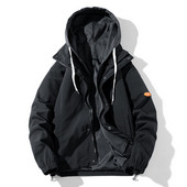 Muška jakna s kapuljačom i vezicama