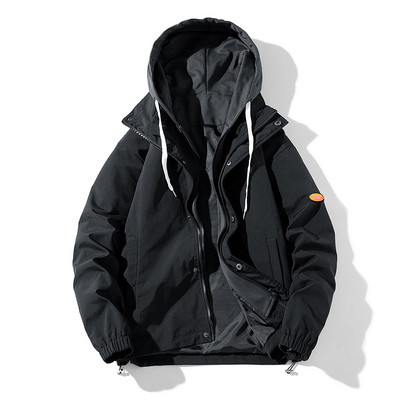 Muška jakna s kapuljačom i vezicama