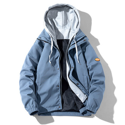 Muška jakna s kapuljačom i vezicama