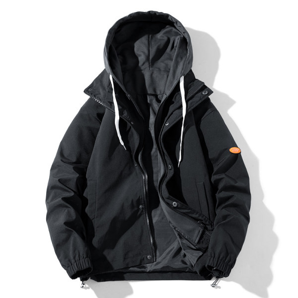 Muška jakna s kapuljačom i vezicama