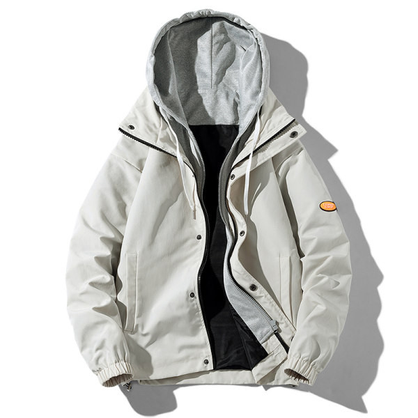 Muška jakna s kapuljačom i vezicama