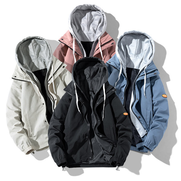 Muška jakna s kapuljačom i vezicama