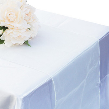 Sheer Organza Table Runner 50Pcs 30x275CM Διακόσμηση σπιτιού Φιόγκοι καρέκλας Διακόσμηση για πάρτι Δείπνο Διακόσμηση τραπεζιού γάμου