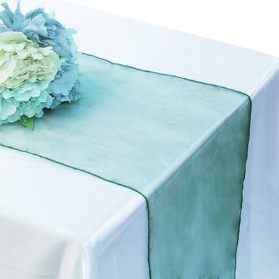 Priehľadný organzový uterák na stôl 50 ks 30x275CM bytová dekorácia, mašle na stoličky, ozdoby na stôl na párty, bankety, svadobné dekorácie
