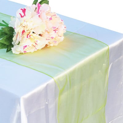 Priehľadný organzový uterák na stôl 50 ks 30x275CM bytová dekorácia, mašle na stoličky, ozdoby na stôl na párty, bankety, svadobné dekorácie