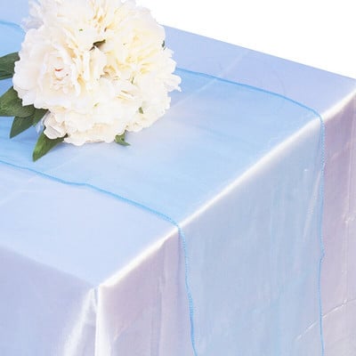 Priehľadný organzový uterák na stôl 50 ks 30x275CM bytová dekorácia, mašle na stoličky, ozdoby na stôl na párty, bankety, svadobné dekorácie