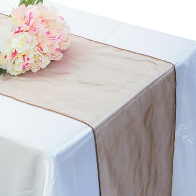 Priehľadný organzový uterák na stôl 50 ks 30x275CM bytová dekorácia, mašle na stoličky, ozdoby na stôl na párty, bankety, svadobné dekorácie