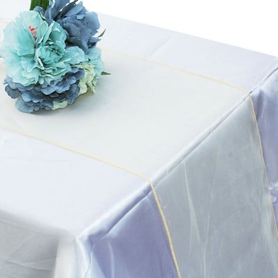 Priehľadný organzový uterák na stôl 50 ks 30x275CM bytová dekorácia, mašle na stoličky, ozdoby na stôl na párty, bankety, svadobné dekorácie
