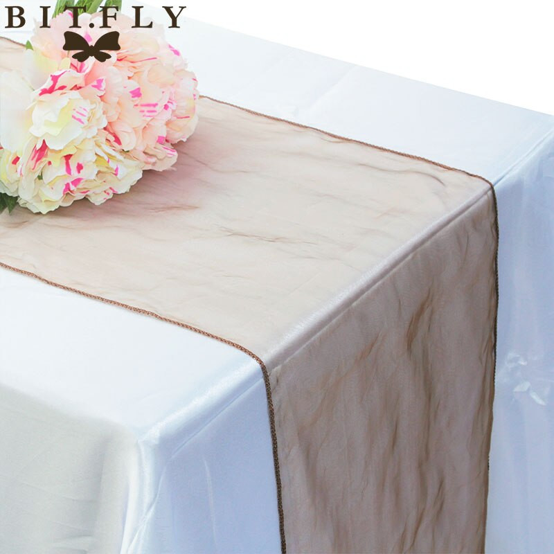 Priehľadný organzový uterák na stôl 50 ks 30x275CM bytová dekorácia, mašle na stoličky, ozdoby na stôl na párty, bankety, svadobné dekorácie