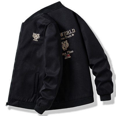 Geaca de toamna pentru barbati cu broderie pe spate