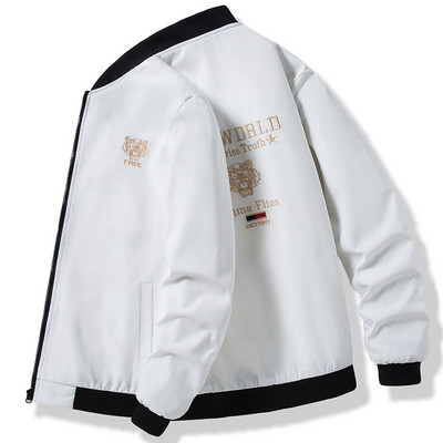 Geaca de toamna pentru barbati cu broderie pe spate