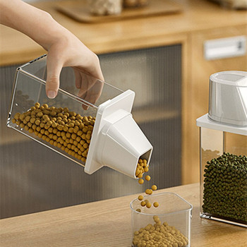 800/1200 мл прозрачна пластмаса зърнени корнфлейкс диспенсър за зърнени оризове Кухненски килер Контейнери за съхранение на храна Кутия Херметични тенджери