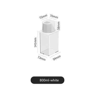 800/1200ML priehľadný plastový dávkovač kukuričných vločiek na obilniny, ryžu, kuchynská špajza, nádoby na skladovanie potravín, hermetické hrnce