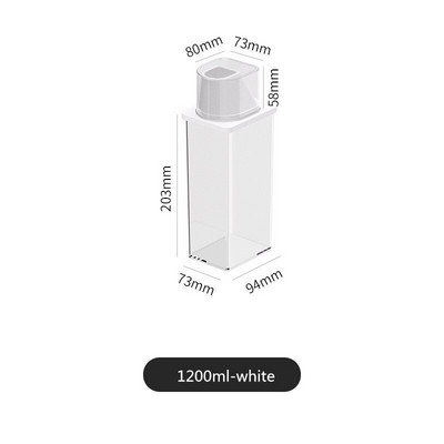 800/1200ML priehľadný plastový dávkovač kukuričných vločiek na obilniny, ryžu, kuchynská špajza, nádoby na skladovanie potravín, hermetické hrnce