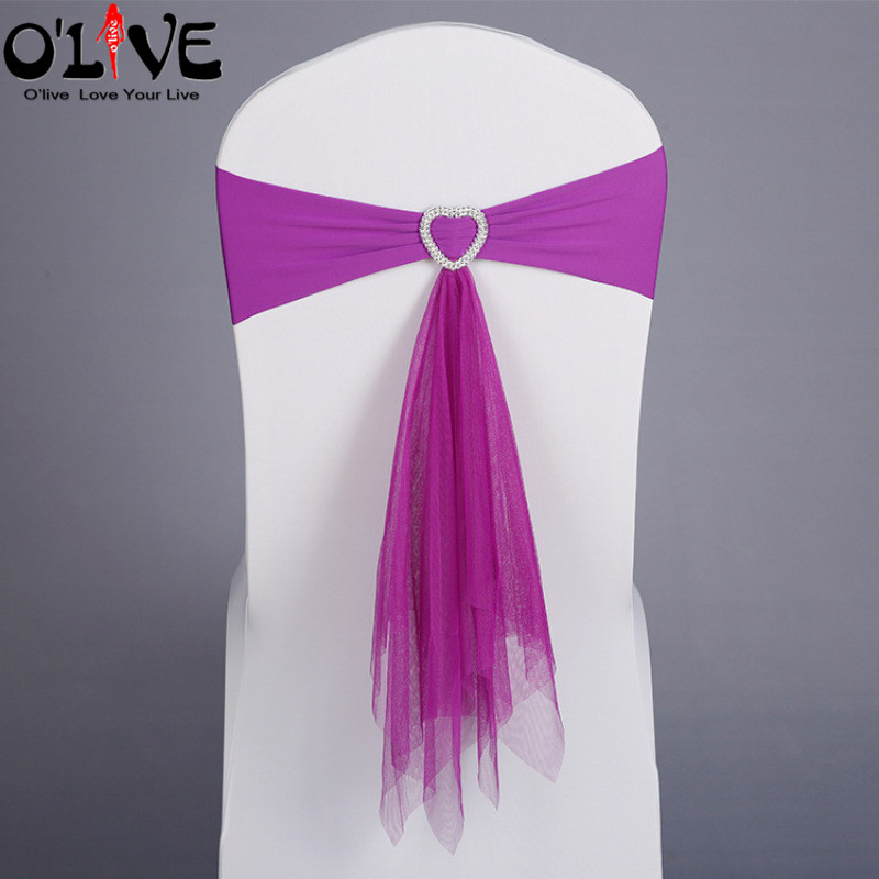 Spandex Lycra Stoličky Šerpy Motýlik Strečový poťah na stoličku Svadobná dekorácia stoličky Uzol Band Svadobné hostiny Doplnky Miesto konania
