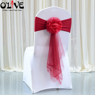 Cvjetovi od organze Vjenčane stolice Čvorovi Mašne Likra Pojas za stolice Vezivanje Ukrasi za vjenčane stolice Pojas Navlaka za bankete Mjesto održavanja Hotel