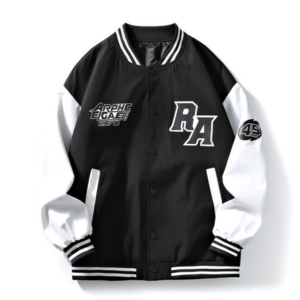 Vyriška sportinė striukė su išsiuvinėta užrašų kišene ir sagomis