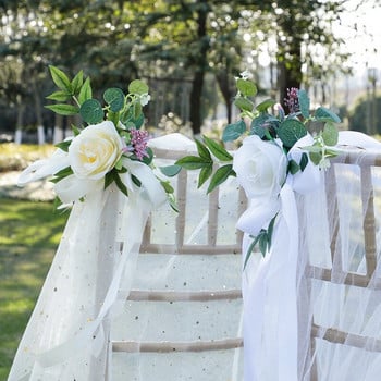 Nordic Outdoor Wedding Arrangement Chair Back Flower Decoration Bouquet Sen Department Simulation Photography Props Simulation