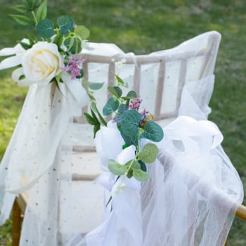 Nordic Outdoor Wedding Arrangement Chair Back Flower Decoration Bouquet Sen Department Simulation Photography Props Simulation