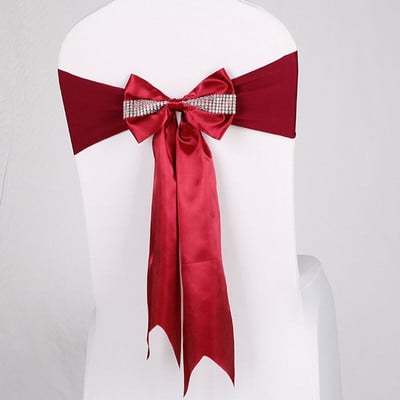 10 vnt/parti Satino lanko kėdė vestuvėms elastinės varčios kaklaraiščio juostos juostelės dangtelis banketų viešbučių vakarėliams renginio dekoravimui vienkartinis