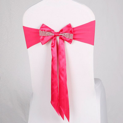 10 vnt/parti Satino lanko kėdė vestuvėms elastinės varčios kaklaraiščio juostos juostelės dangtelis banketų viešbučių vakarėliams renginio dekoravimui vienkartinis