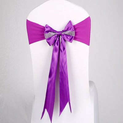 10 vnt/parti Satino lanko kėdė vestuvėms elastinės varčios kaklaraiščio juostos juostelės dangtelis banketų viešbučių vakarėliams renginio dekoravimui vienkartinis