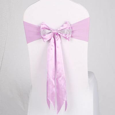 10 vnt/parti Satino lanko kėdė vestuvėms elastinės varčios kaklaraiščio juostos juostelės dangtelis banketų viešbučių vakarėliams renginio dekoravimui vienkartinis