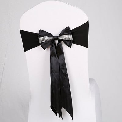 10 vnt/parti Satino lanko kėdė vestuvėms elastinės varčios kaklaraiščio juostos juostelės dangtelis banketų viešbučių vakarėliams renginio dekoravimui vienkartinis