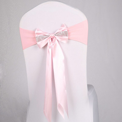 10 vnt/parti Satino lanko kėdė vestuvėms elastinės varčios kaklaraiščio juostos juostelės dangtelis banketų viešbučių vakarėliams renginio dekoravimui vienkartinis