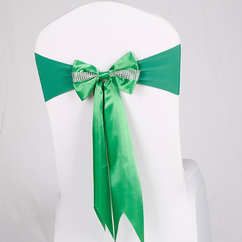 10 vnt/parti Satino lanko kėdė vestuvėms elastinės varčios kaklaraiščio juostos juostelės dangtelis banketų viešbučių vakarėliams renginio dekoravimui vienkartinis