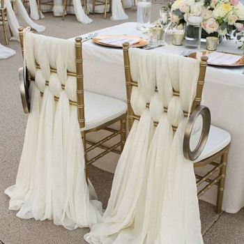 1 τμχ 70x300cm Φύλλα καρέκλας Chiavari σιφόν για δεξίωση δεξίωσης γαμήλιας δεξίωσης Σεζέ Mariage Τραπέζι Βόρειας Ευρώπης