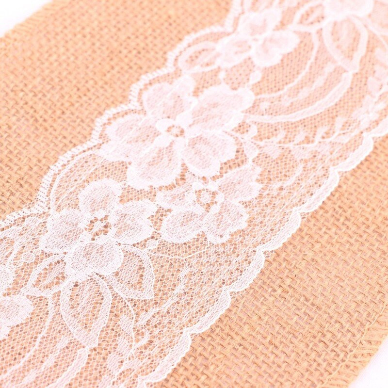 1 kom stolica pojasevi juta juta čipka lan čvor kravata mašna za vintage vjenčanje zaruke 15 cm x 275 cm dekoracija hotelska zabava dekoracija