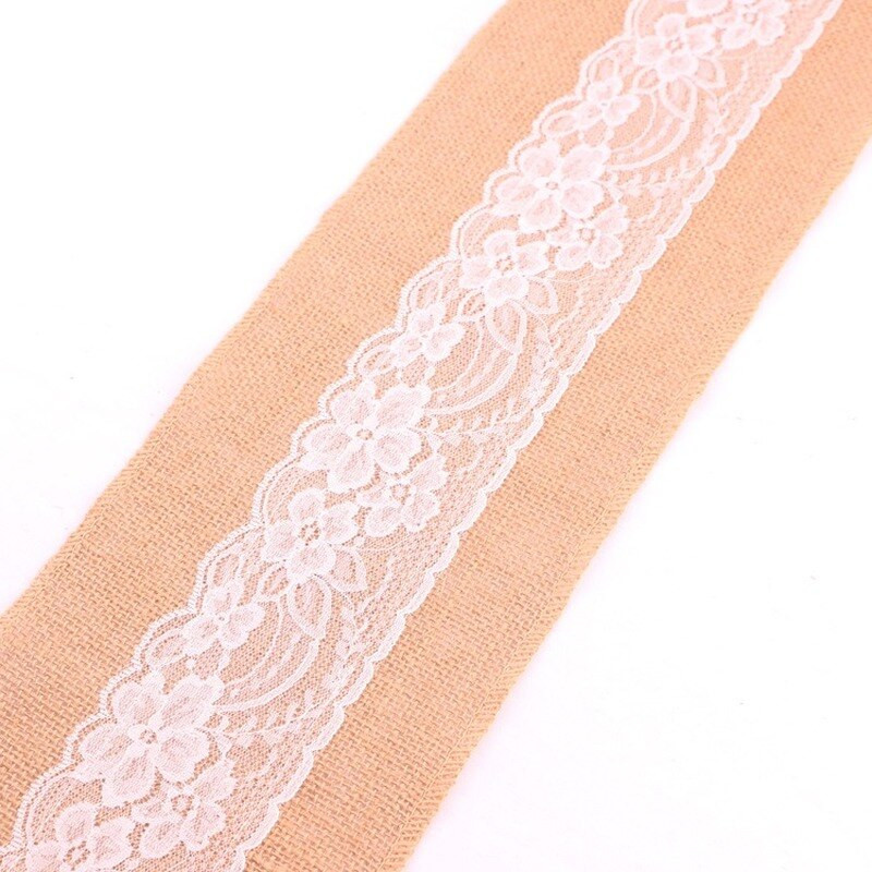 1 kom stolica pojasevi juta juta čipka lan čvor kravata mašna za vintage vjenčanje zaruke 15 cm x 275 cm dekoracija hotelska zabava dekoracija