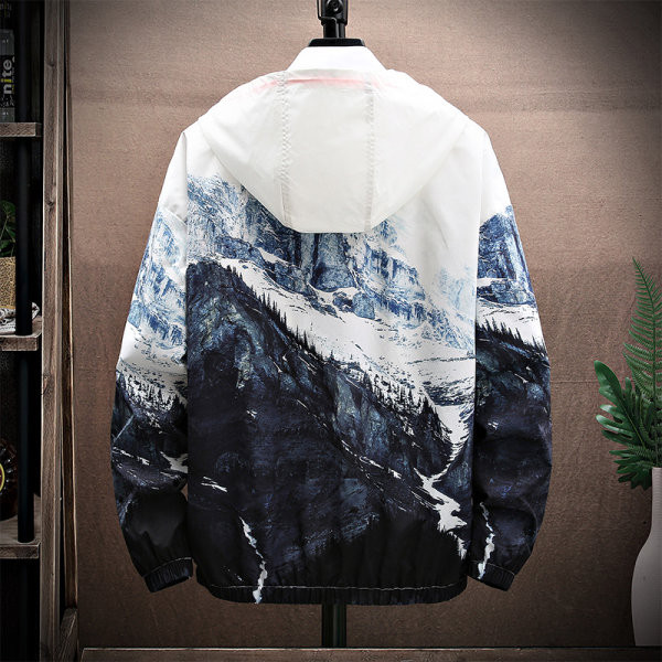 Muška proljetno-jesenska jakna s kapuljačom i patentnim zatvaračem