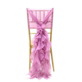 Πολυτελές σιφόν καρέκλα με κάλυμμα κουκούλας Καρέκλα γάμου Φύλλα Διακόσμηση καρέκλας γάμου Διακόσμηση χώρου δεξιώσεων Ρομαντικός γάμος